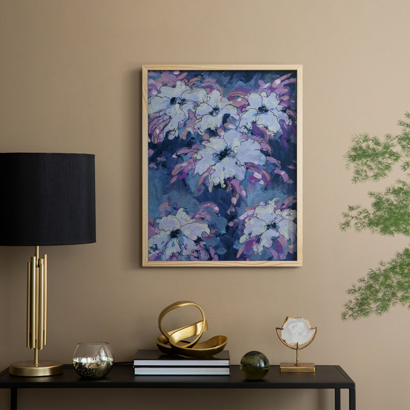 «Hidden Blooms I», reproduction encadrée - bois massif, Naturel, 11" H x 9" W