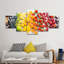 Les fruits de nombreuses couleurs - 5 pièces sur toile tendue-92828989