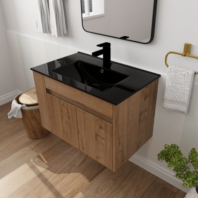 Meuble-lavabo de 30 po avec tablette ouverte réglable Harpa