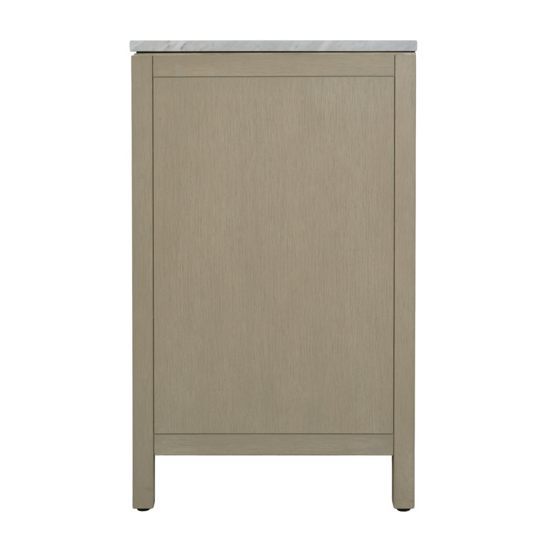 Nora 60 in. W Quartz Single Sink Bathroom Vanity Set, Antique Taupe