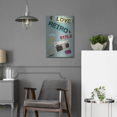 «Love Retro Style» par Elo Marc, art mural en métal