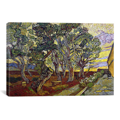 'The Garden of Saint Paul's Hospital' by Vincent Van Gogh Painting Print on Canvas