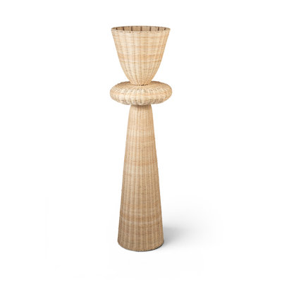Lampe sur pied en rotin naturel Kindred
