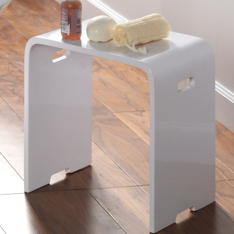 Sottile Accent Stool, Gloss White