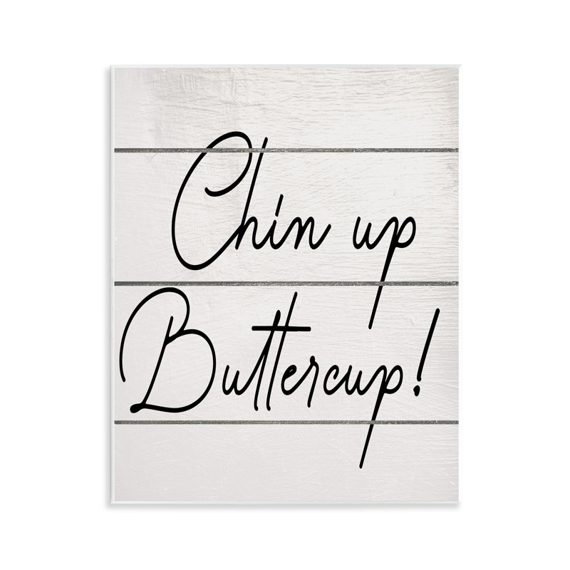 «Chin Up Buttercup», art mural sur plaque par Ziwei Li
