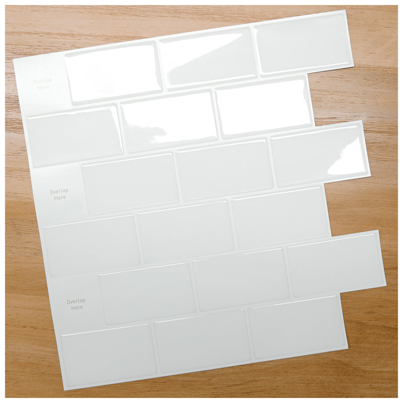 Art3d 12"x12" Peel and Stick Backsplash Tile for Kitchen,Self-Adhesive Subway Wall Tile(10Pcs)