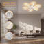 Ventilateur de plafond encastré contemporain de 32 pouces avec lumière DEL à intensité variable (blanc)