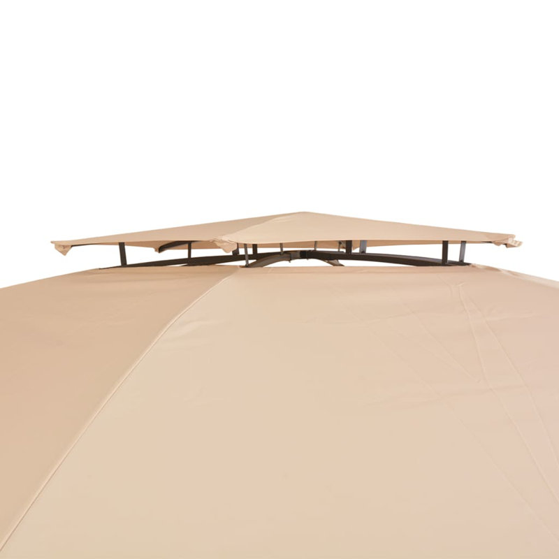 Garden 3m x 3.5m Steel Patio Gazebo, Beige