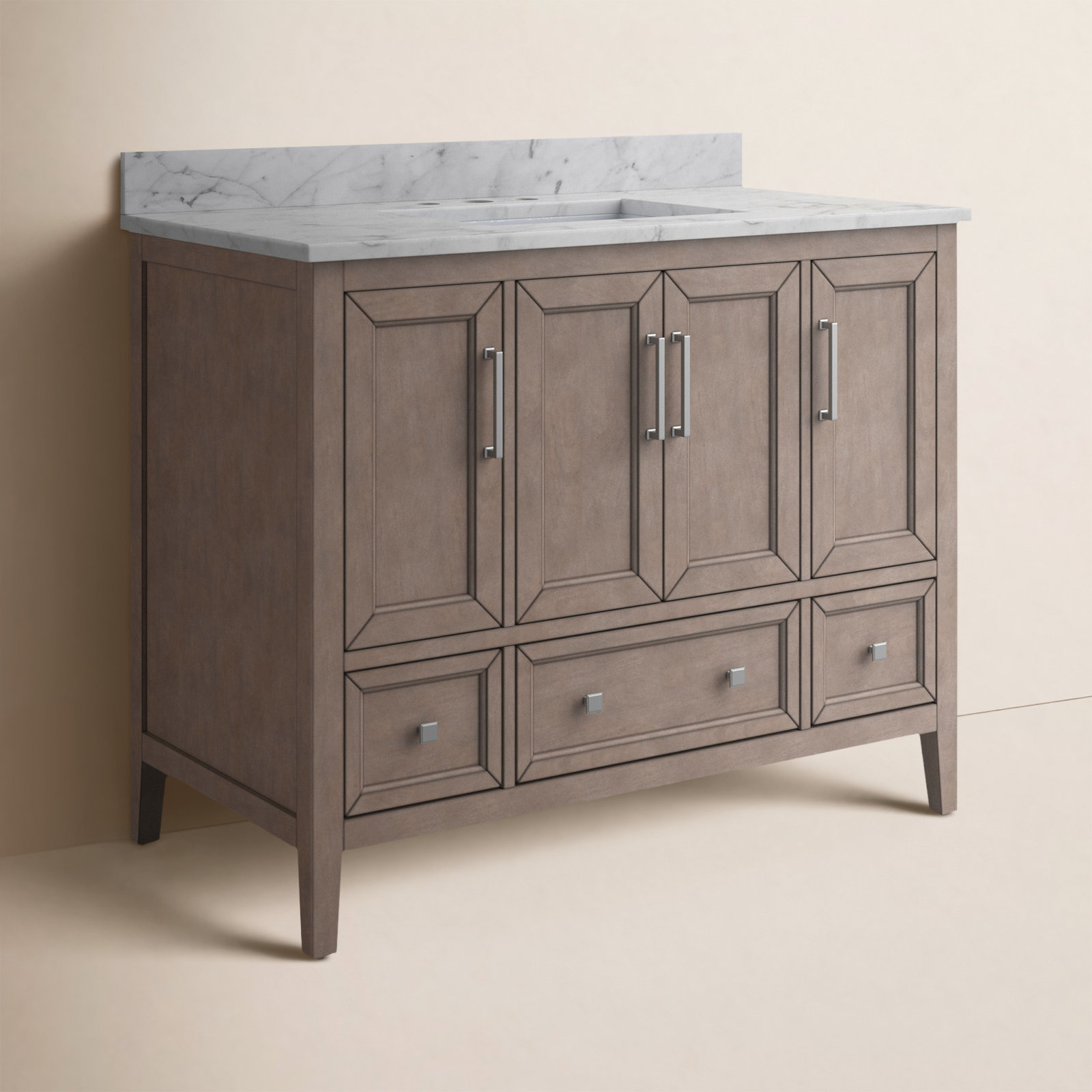 Murrieta 43'' Single Bathroom Vanity, Gray Oak