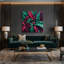 «Hawaiian Ti Plants», art mural sur toile grise-1061136752