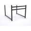 Ensemble de 2 chaises d'appoint rembourrées en lin avec structure en fer, design minimaliste pour la salle à manger ou le bureau à domicile