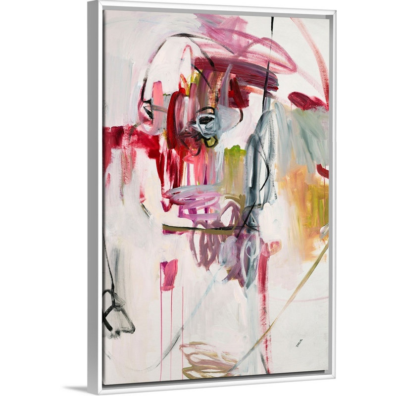 «Rock It» par Kari Taylor - reproduction d'art sur toile, Cadre flottant blanc, H 38 po x l 26 po x P 1,75 po