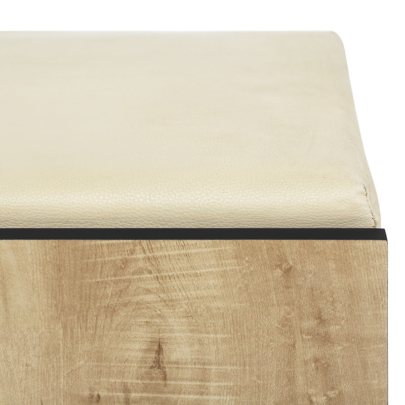Cube carré touffeté 15,74" avec rangement repose-pieds Antioch