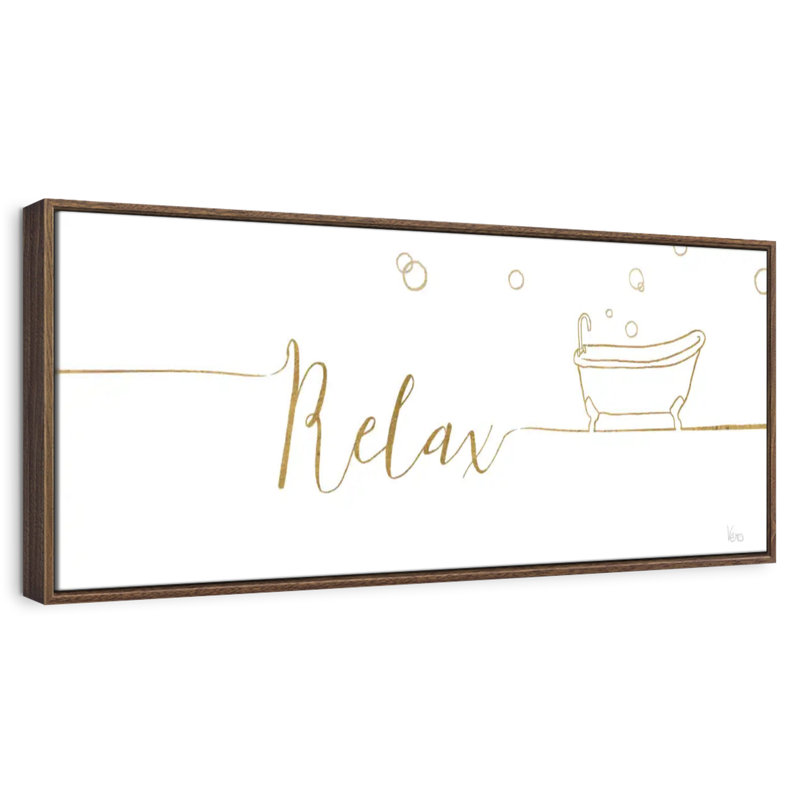 Souligner le bain I, 25" X 9", Cadre flottant noyer