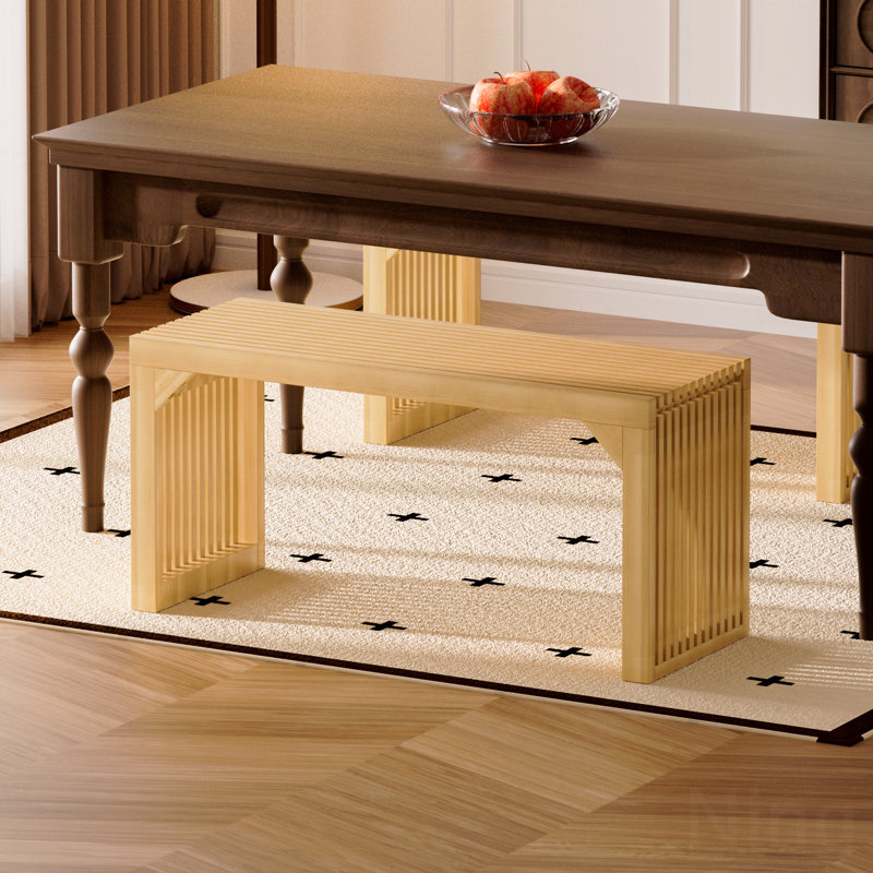 Banc en bois massif de 35 po