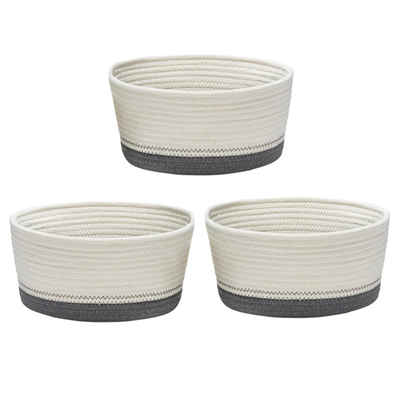 Ensemble de paniers en tissu 3 pièces, 5 po x 12 po x 12 po