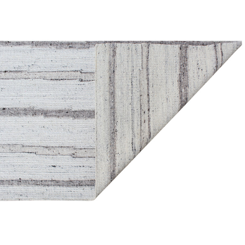 ANFL8698ASIGY Wool Area Rug in Silver, Rectangle 10' x 14'