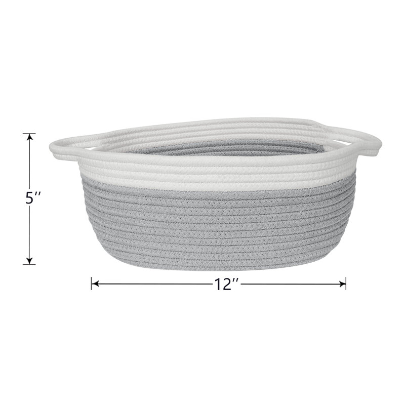 Dovecove Fabric Decorative Basket, Gray