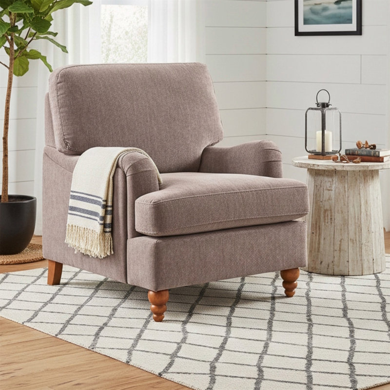 Chaise avec accoudoirs Candor, Brun