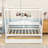 Twin Wooden Canopy Daybed with Built-In Backrest and Storage Drawers-1238811106