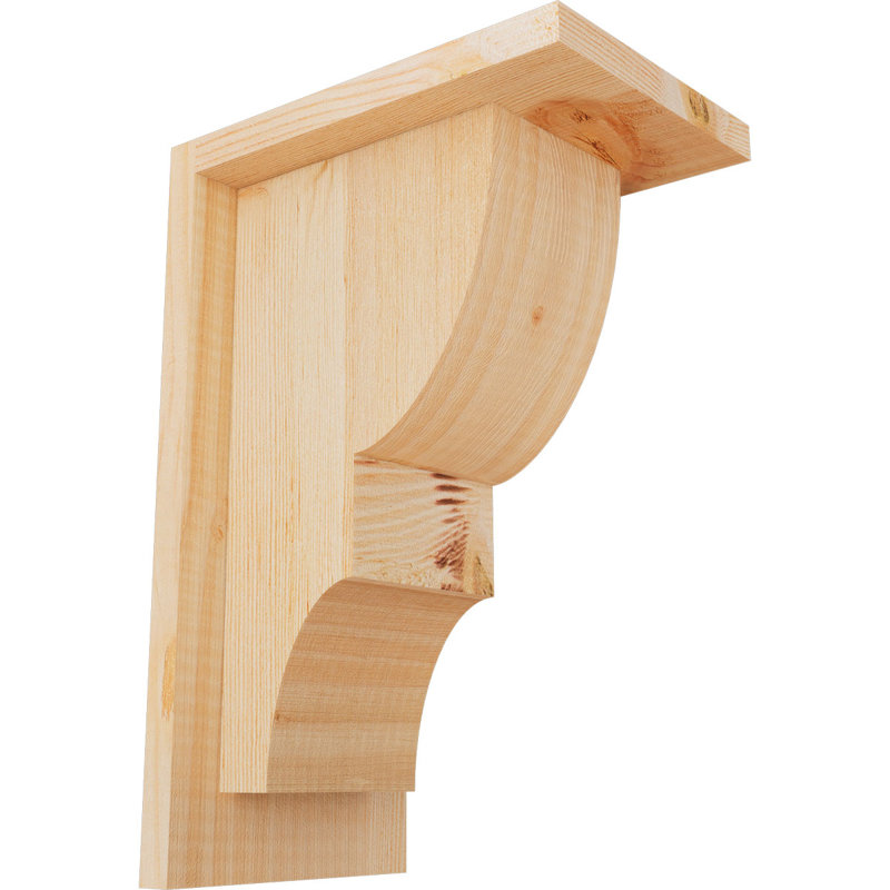 Corbeau Ridgewood avec contre-plaque, H 12 po x l 5,5 po x P 8 po, Sapin de Douglas, Lisse