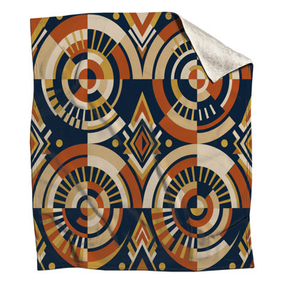 Couvertures à motif de cercles géométriques
