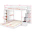 Lit superposé simple sur double avec tiroirs à niveaux et escalier de rangement polyvalent-1880217571