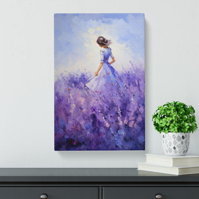 Lavender Flower Impressionism - Wrapped Canvas