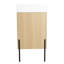 Ensemble de meuble-lavabo 36 po avec lavabo simple en résine, ensemble d'armoires de rangement modernes 2 portes, bois massif multicouche