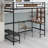 Loft Bed Frame With Built-In Storage And Secure Buckle-Fastened Slat System