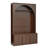 48.7-Inch Farmhouse Hall Tree with Bench, 3 Cabinets, 4 Golden Hooks, Classic Brown