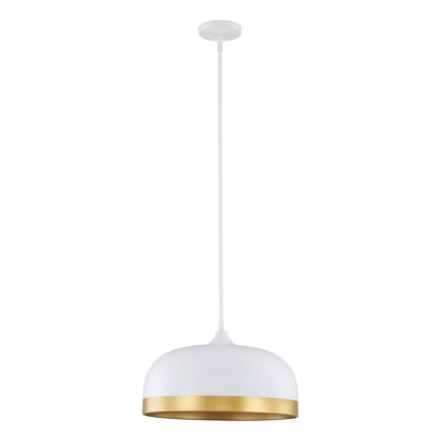 Mercer41 Elington 3 Light Pendant Light with Steel Shade
