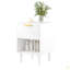 Table de chevet moderne de 22,83 po de hauteur avec un tiroir et une tablette ouverte, poignée décorative, idéale pour la décoration de chambre à coucher