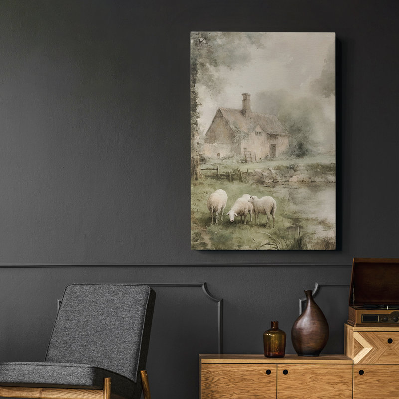 Framed On Canvas Print, 49" H x 33" W