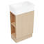 Meuble-lavabo 18,6 po avec lavabo en céramique, porte et armoire de rangement-990652876