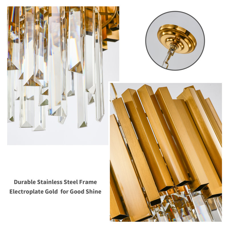 1 - Light Chandelier, Gold