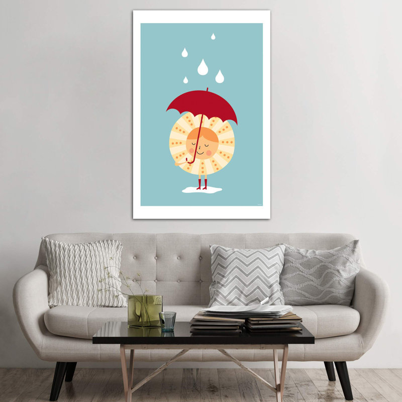 Soleil sous la pluie - impression, Pas de tapis, H 60 po x l 40po x P 1,5 po, Toile tendue