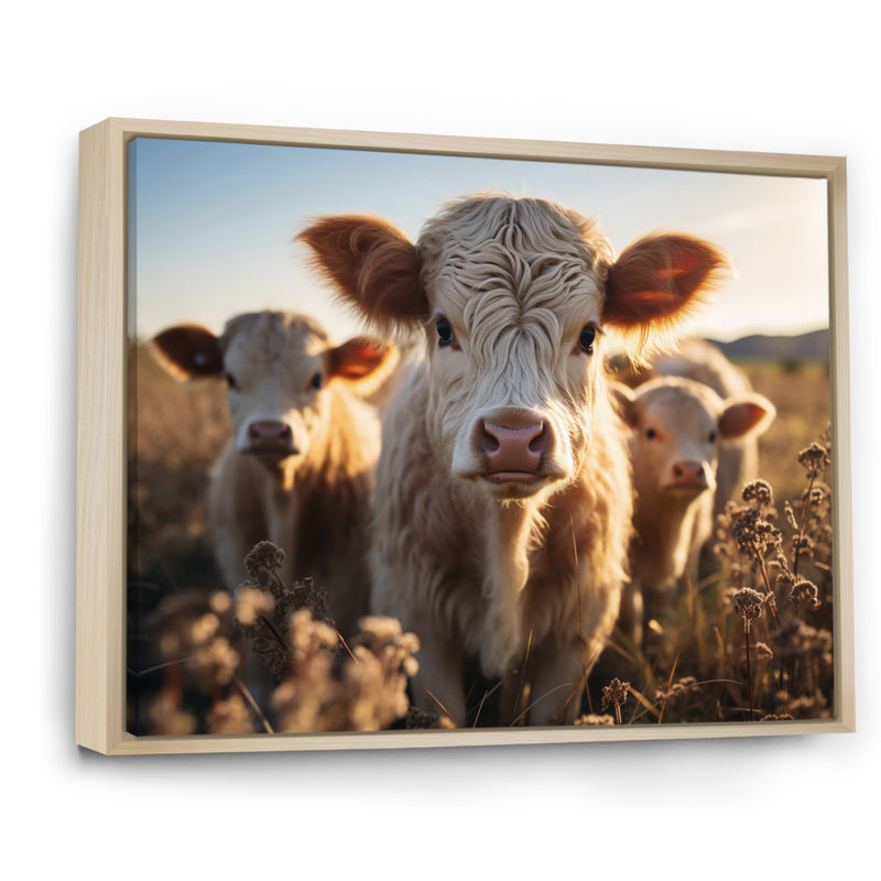 Bouvier de la famille II - impression, Cadre naturel flottant, H 30 po x l 40 po x P 1,5 po