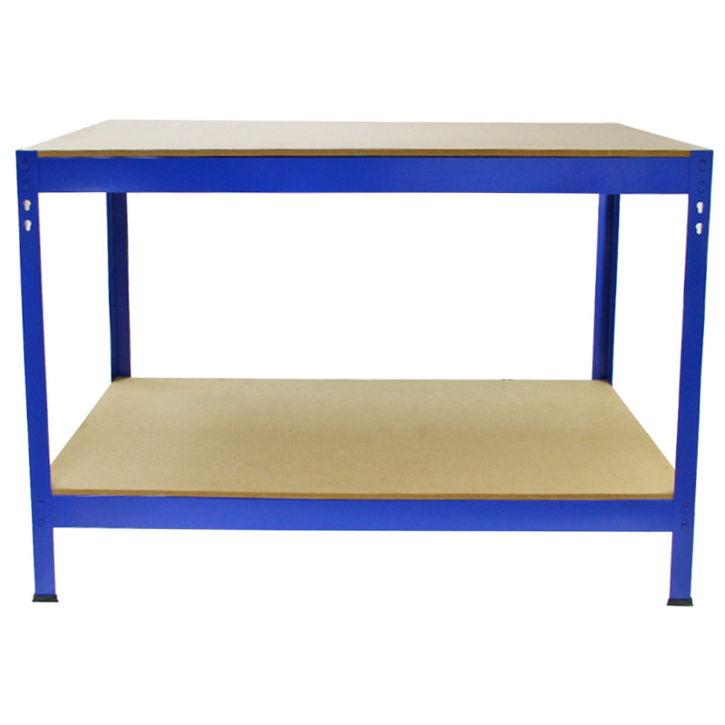 100cm W Steel Height -Adjustable Shelving Unit, Blue