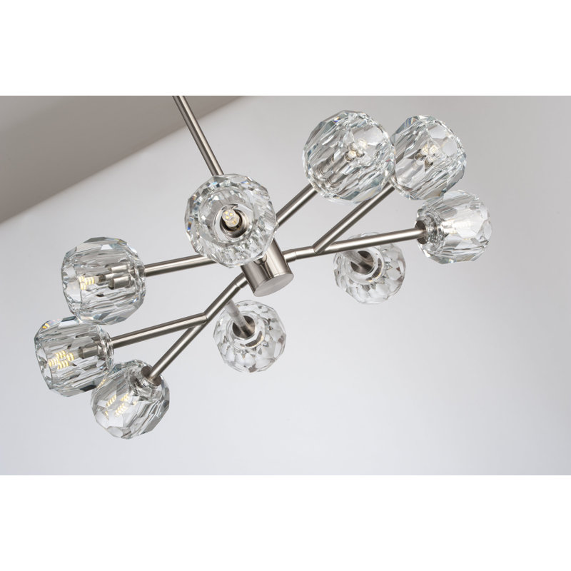 Mintz 9 - Light Sputnik Chandelier, Silver