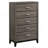 Gregory Grey Oak 5-Drawer Chest