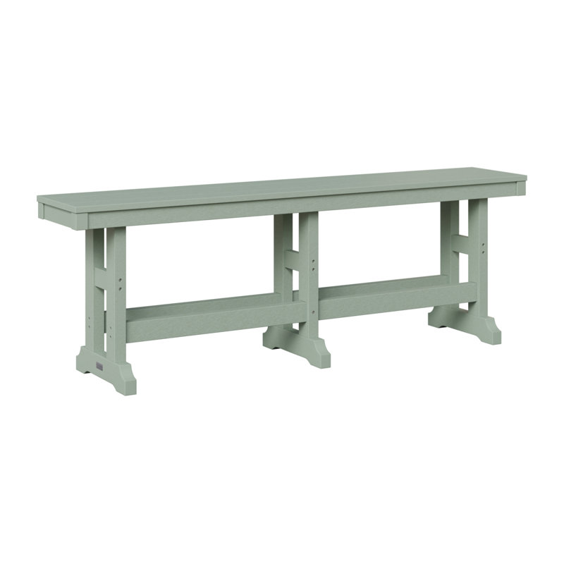 Garden Classic Outdoor Bench, 23" H x 12.5" W x 66" D, Seafoam