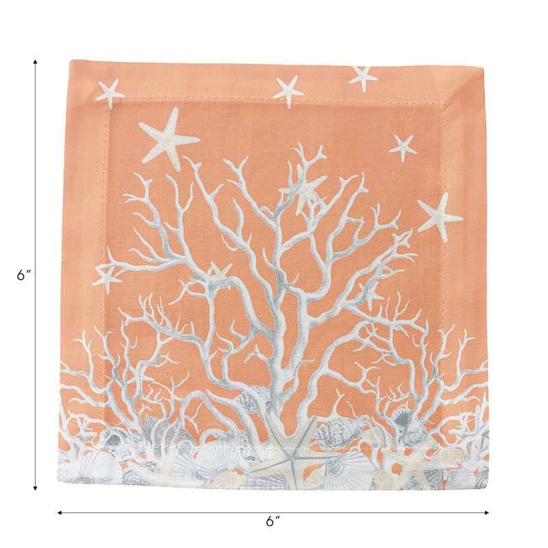 Square Napkins, Peach