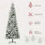 Arbre de Noël artificiel pin clair enneigé 9 pi avec branches réalistes et 1084 pointes-118034165