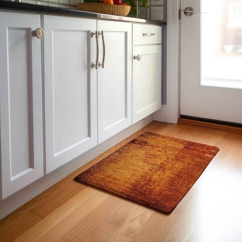 Paprika Cerrito AMF554 Machine Washable Premium Rug, Rectangle 1 pi 8 po x 2 pi 6 po