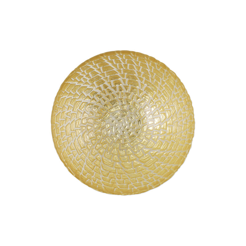 Petit bol en verre crocodile doré Rufolo