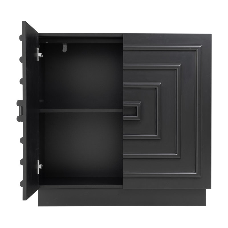 Armoire de rangement 2 portes Modern Modern, Noir
