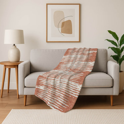 Addison Machine Washable Sherpa ASB869 Circles Throw Blanket
