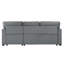 Canapé modulaire 2 pièces avec canapé-lit et chaise de rangement réversible, gris-130151809