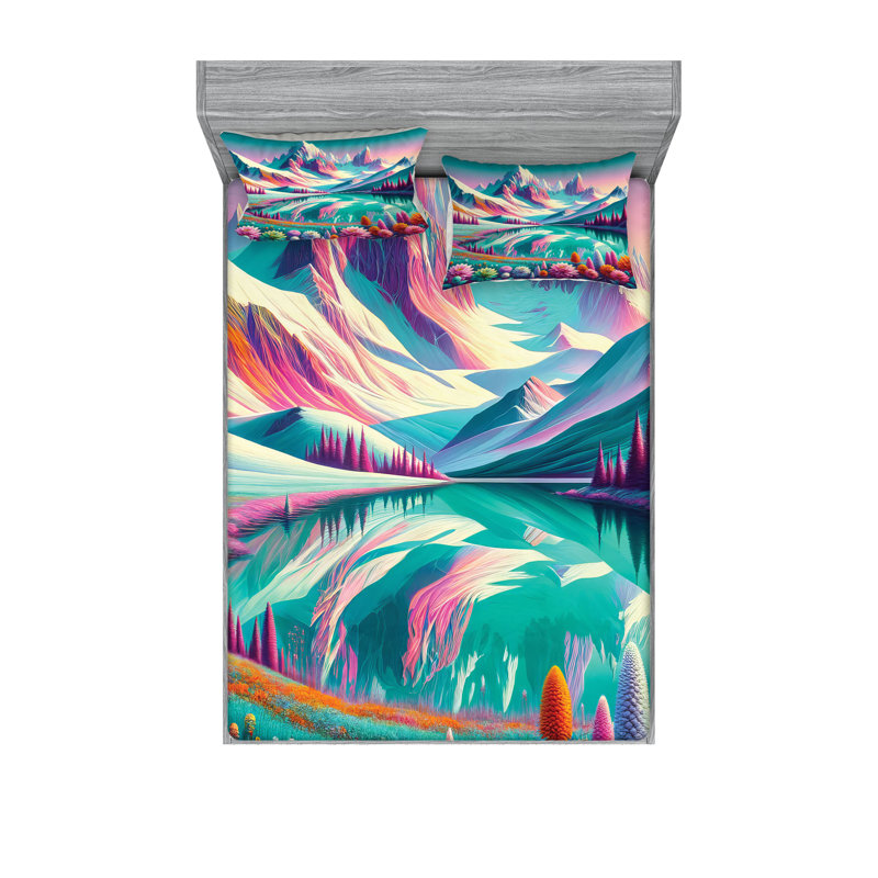 Microfiber Sheet Set, Queen Sheet Set with 2 Pillowcases